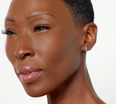 Diamonique Gold-Over Sterling Silver Pave Bar Post 3/8" Earrings